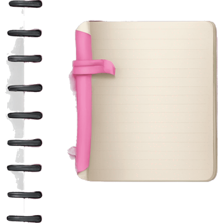 notebook pink emoji