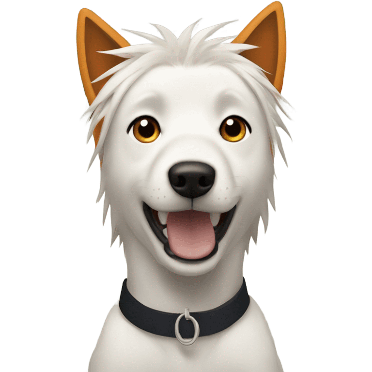 Naruto as a dog with Naruto hair with Naruto’s headband emoji