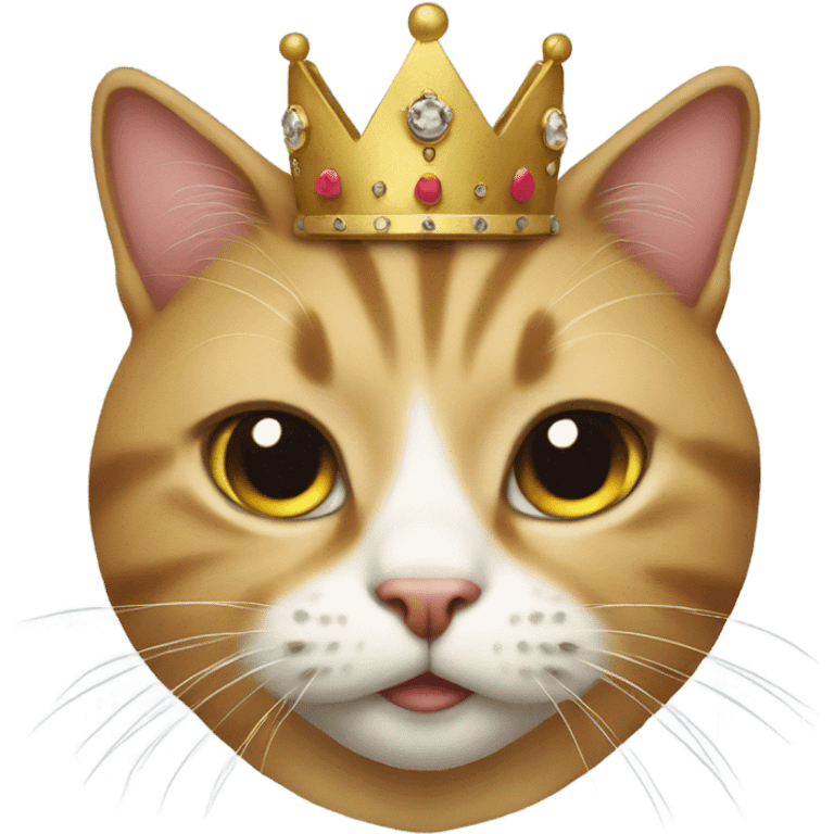 Cat wearing crown emoji