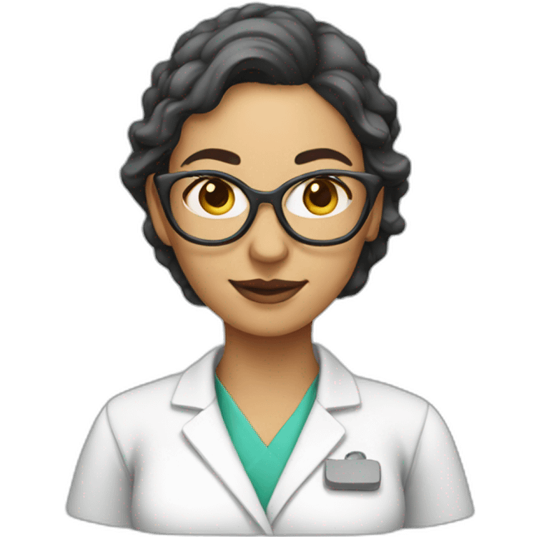 Woman scientist wearing greek clothing emoji