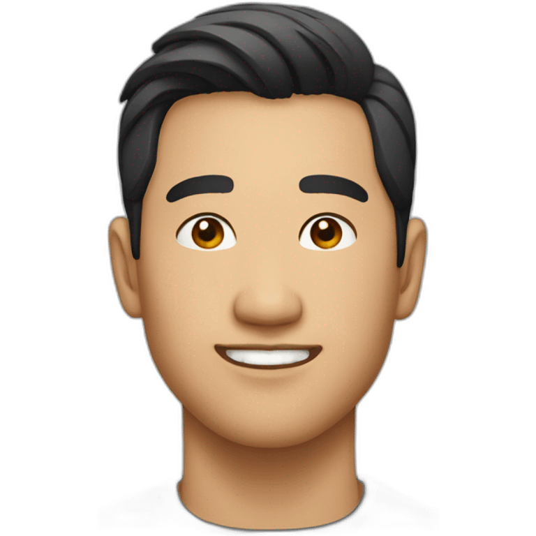 Handsome bold asian guy emoji