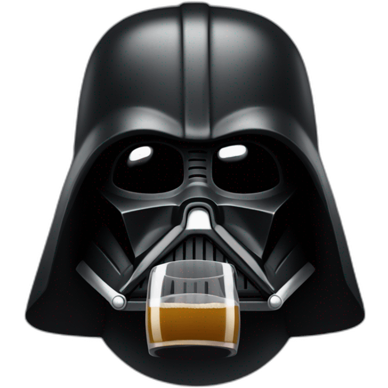 Dark vador qui boit une bière  emoji