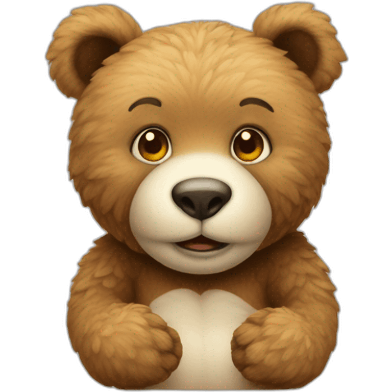 Nounours avec un coeur emoji