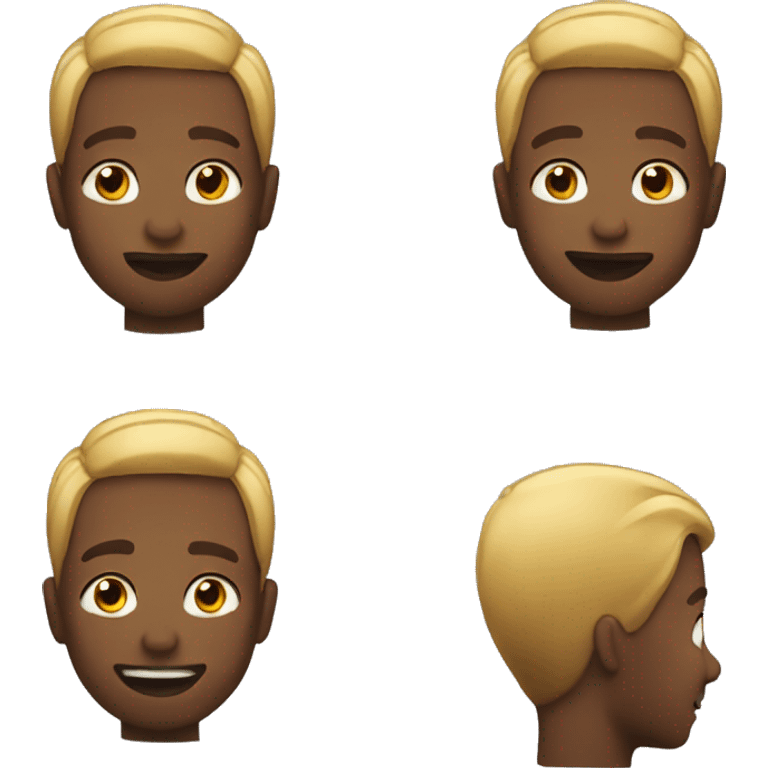 black guy blushing emoji