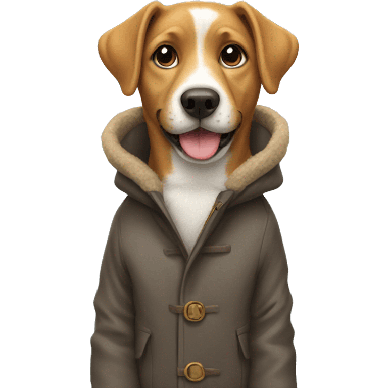 dog wearing a coat emoji