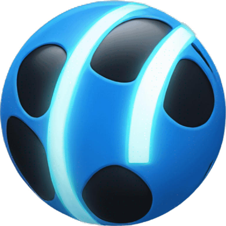 Blue electric ball emoji