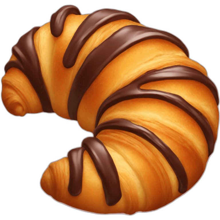 Croissant chocolate emoji