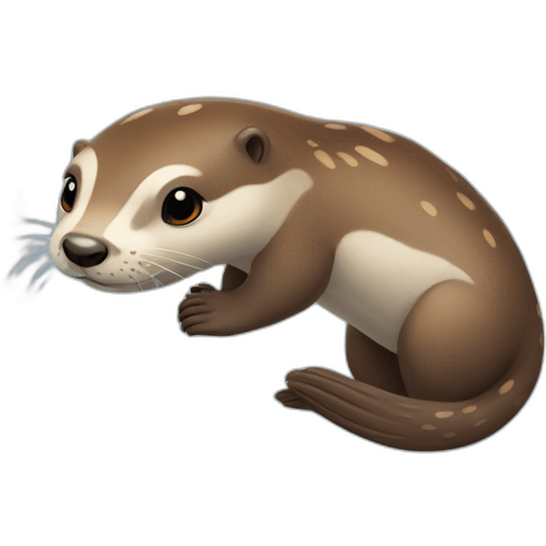 Loutre sur coccinelle emoji