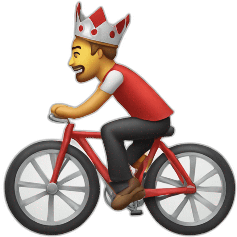 playing cards king riding bicycle emoji