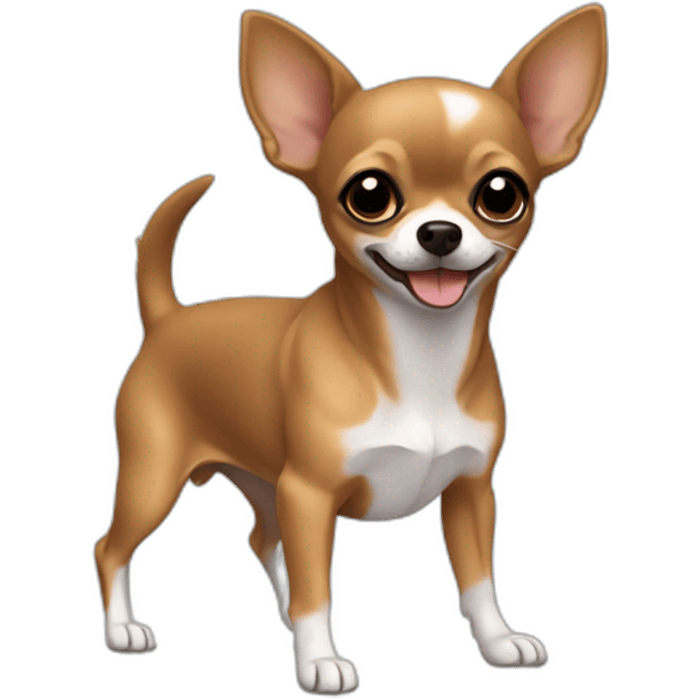 small brown chihuahua enjoy emoji