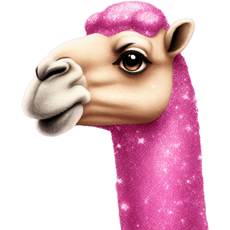 Pink camel with glitter  emoji