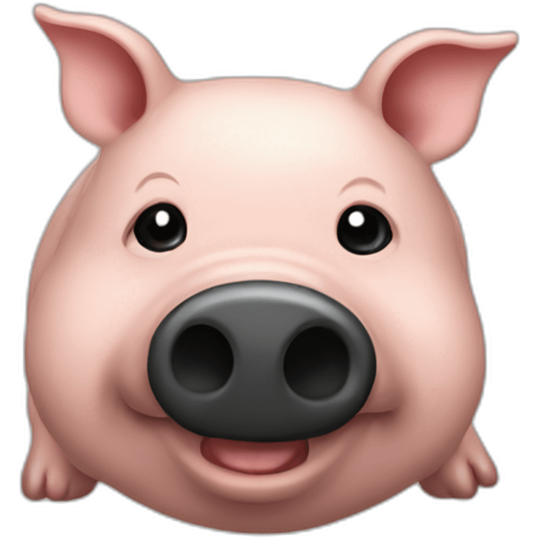 Cochon avec un noir emoji