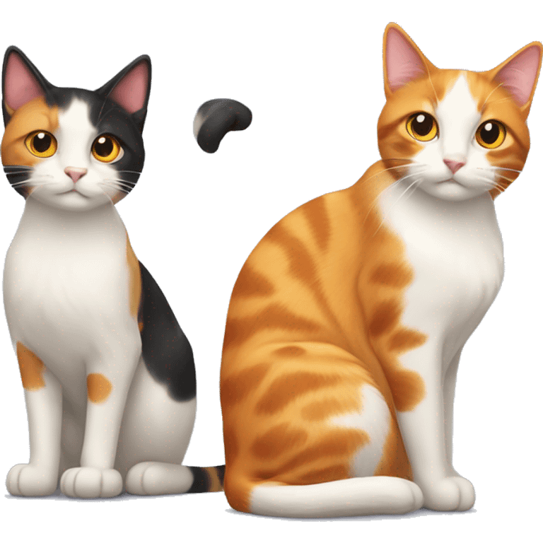 Calico cat & orange cat emoji