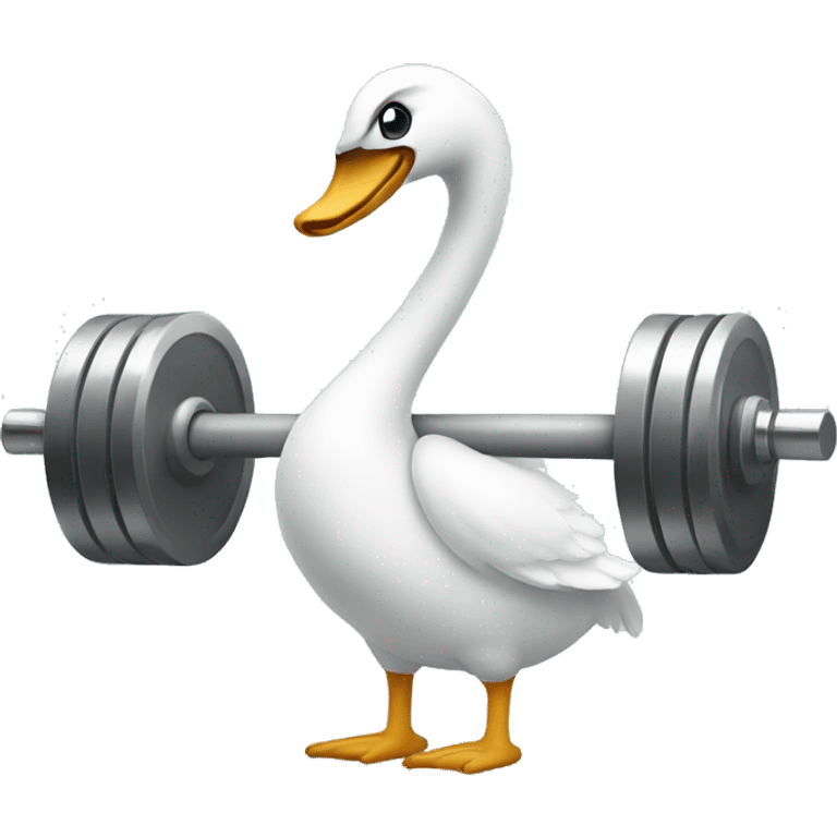 Swan with weights emoji