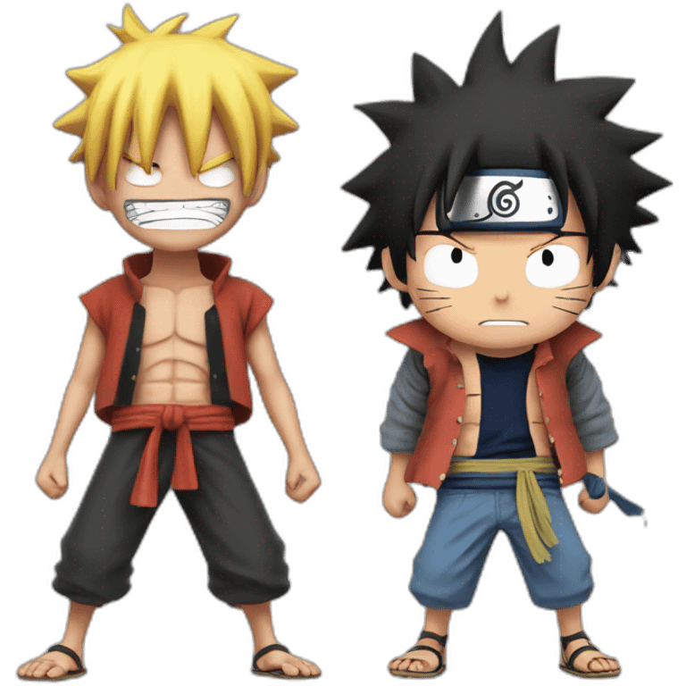 Luffy vs Naruto emoji