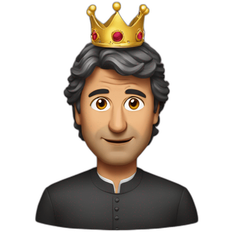 Imran khan with crown on his head emoji