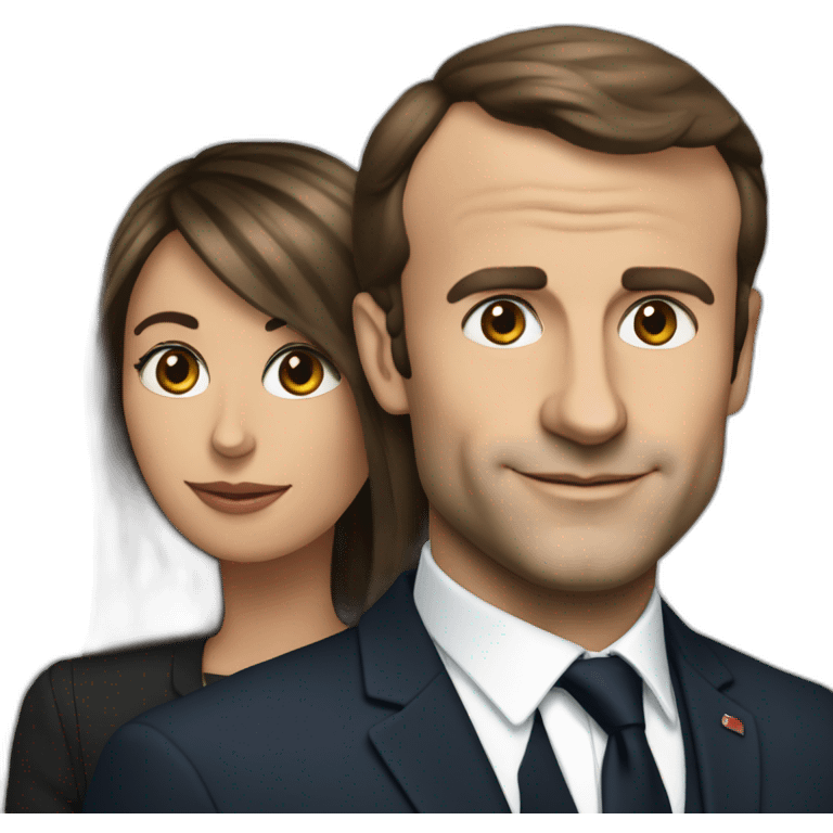 Macron et sa femme emoji