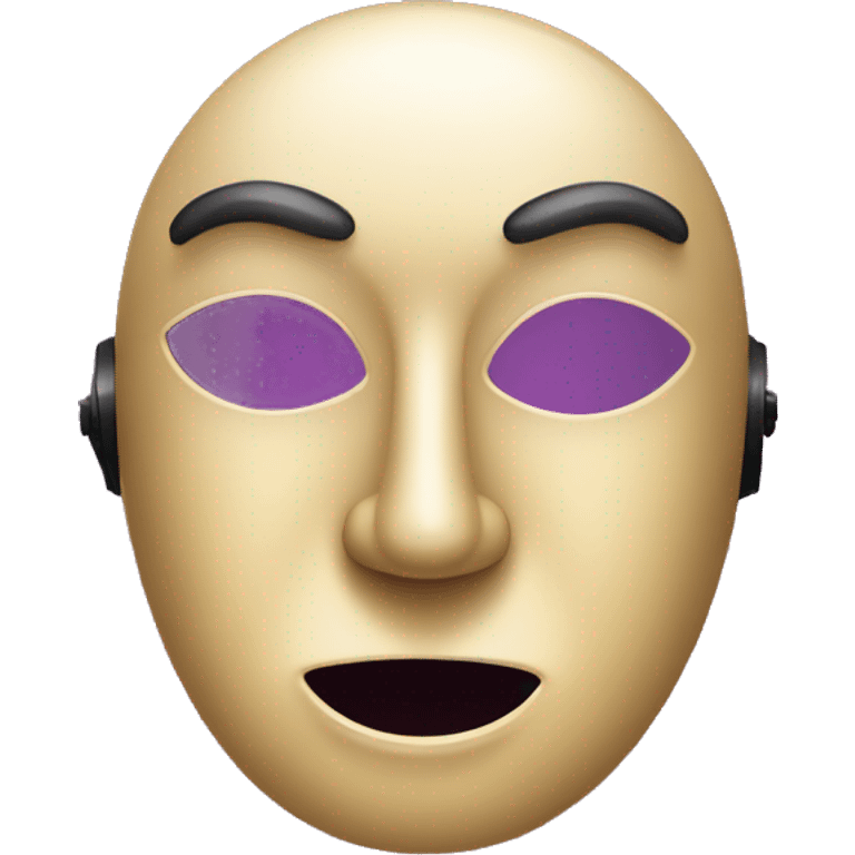 Theatre stage light with masks emoji