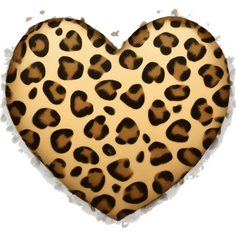 Heart with leopard pattern emoji