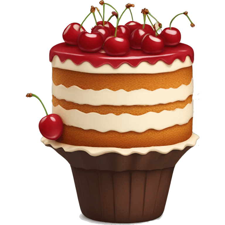 Cake with cherry on top emoji