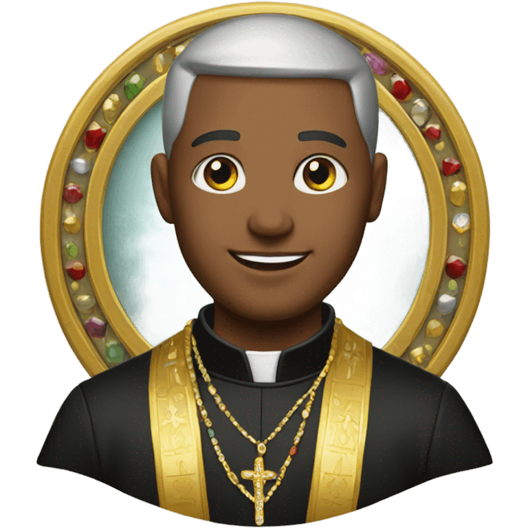 male priest in elegant jewelry emoji