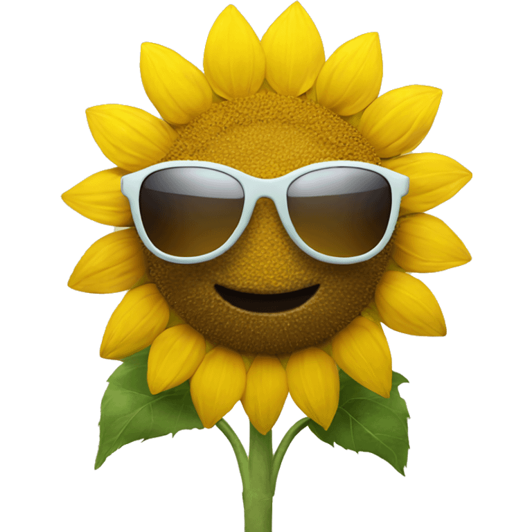 Sunflower with sunglasses emoji