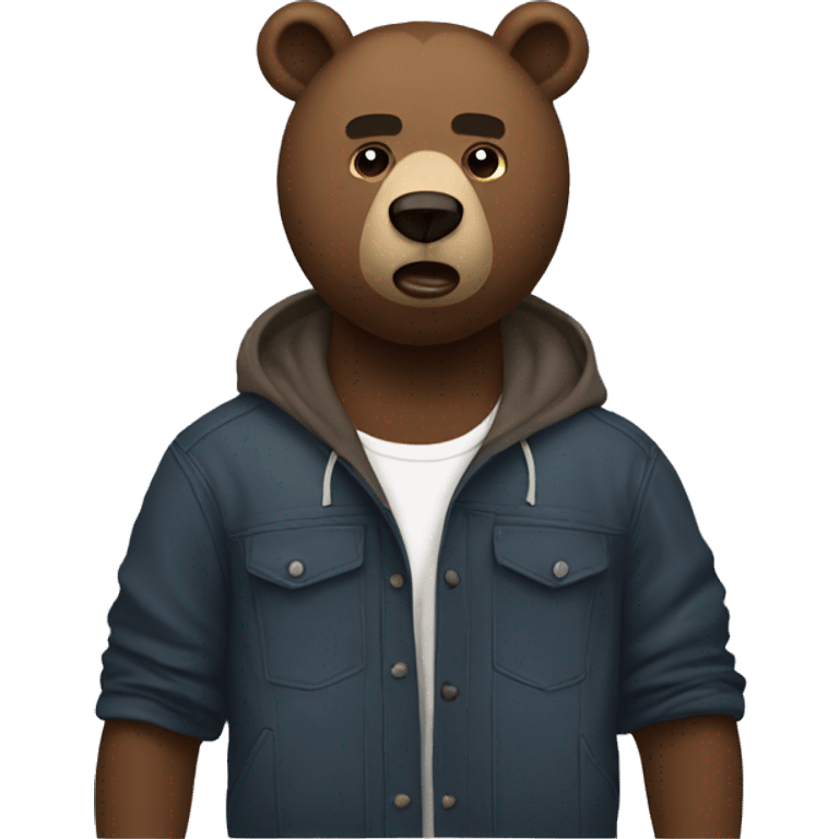 Kanye West as a bear emoji