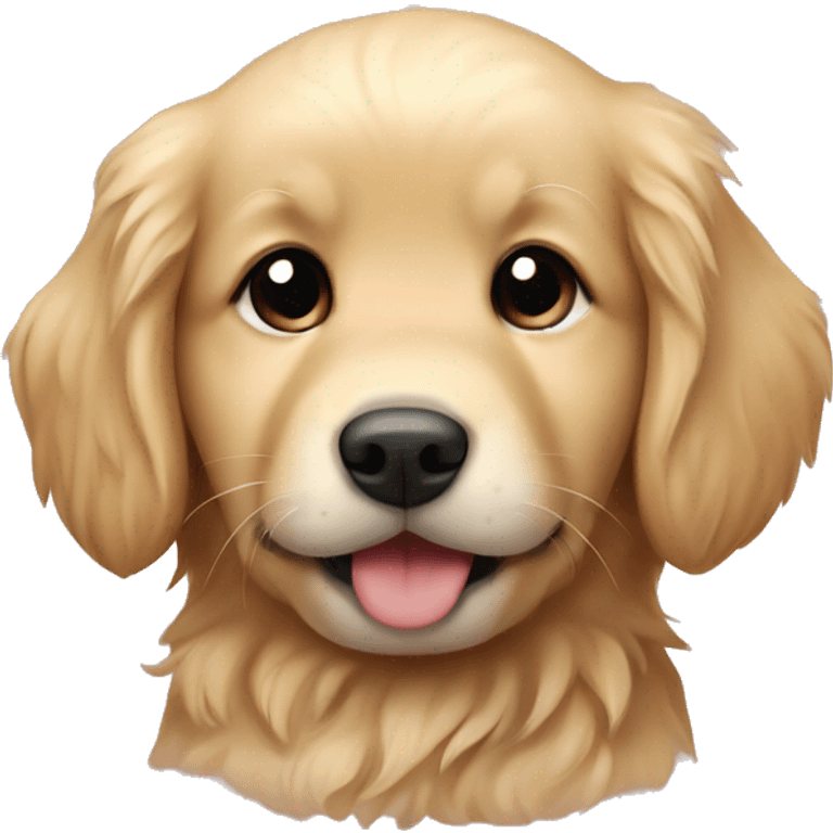 Sweet fluffy golden retriever puppy  emoji