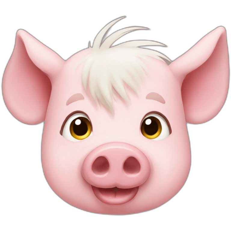 pig with hair emoji