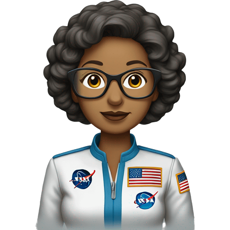 Annie Easley, NASA scientist uniform, remove glasses emoji