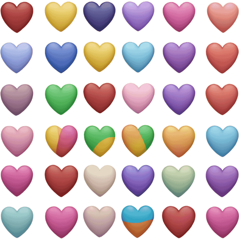 Hearts with different colors emoji