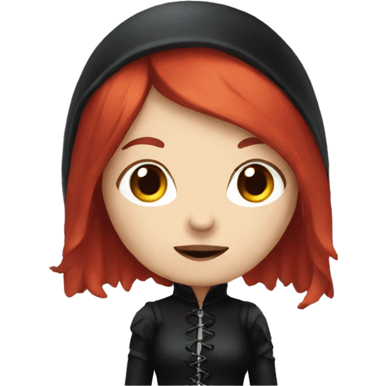 red-haired goth girl emoji