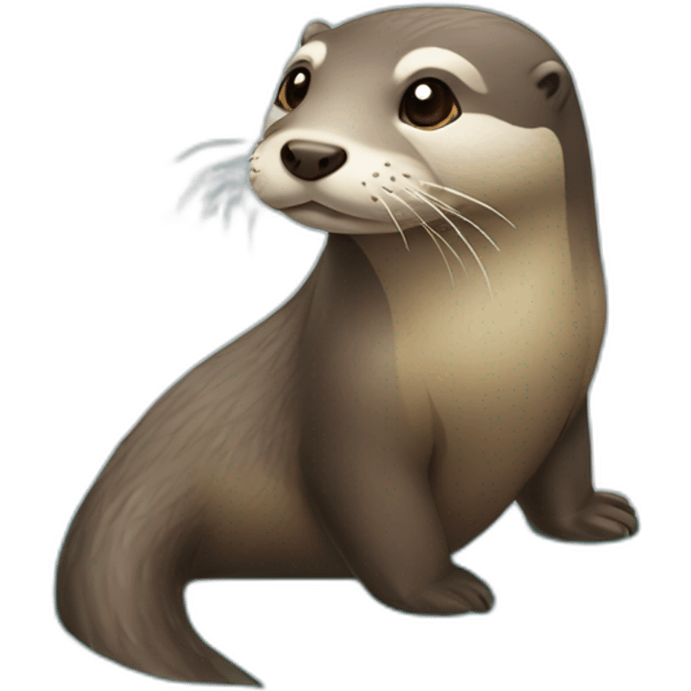 Loutre dans eau emoji