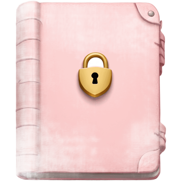 locked diary soft pink emoji