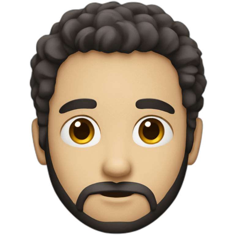 a small white guy with dark hair and a little beard emoji