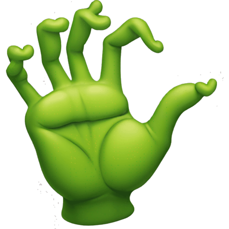 Grinch hand heart emoji