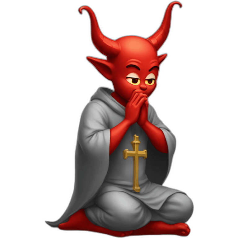 Praying devil emoji