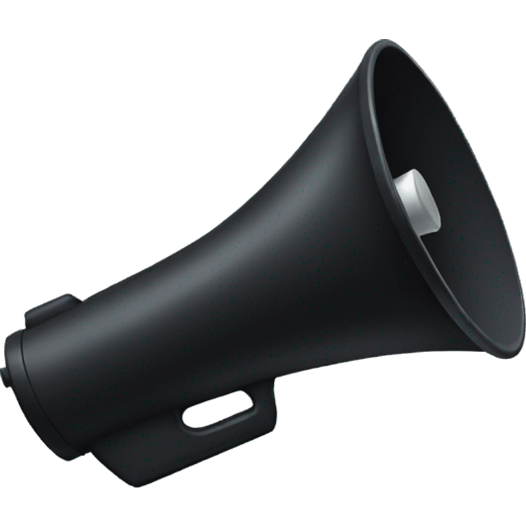 black megaphone emoji