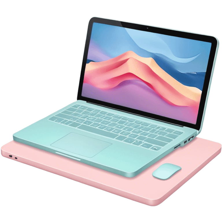 pastel laptop emoji