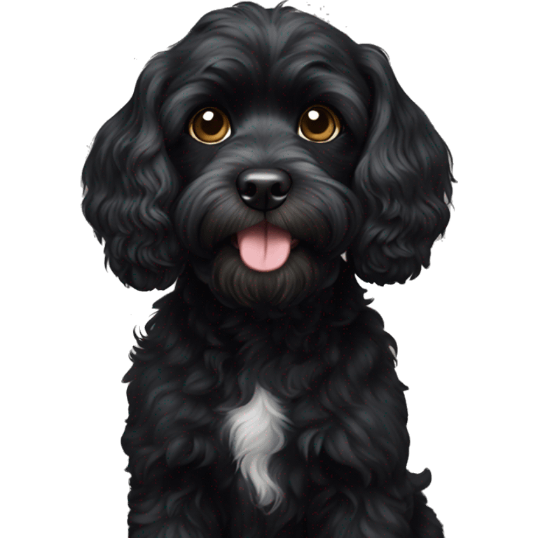 Black cavoodle emoji