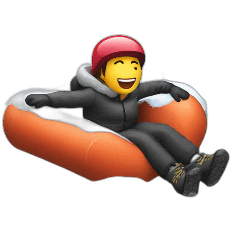 snow tubing emoji