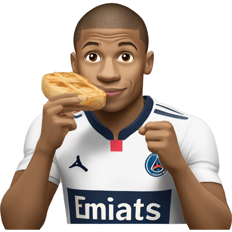 Kylian mbappe qui mange des pâtes emoji