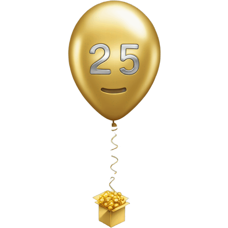 2025 gold balloon emoji