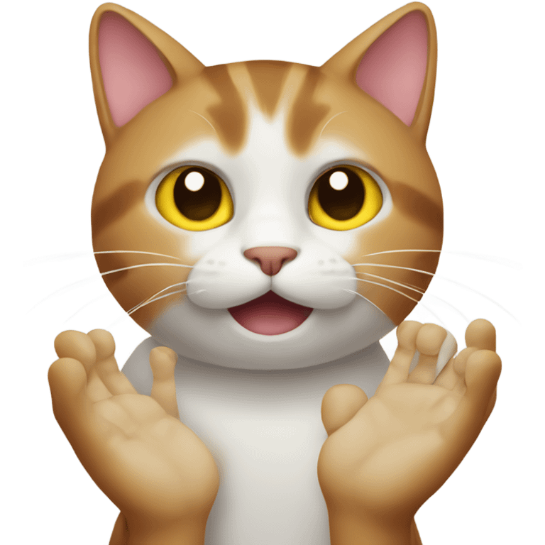 Cat with hands emoji