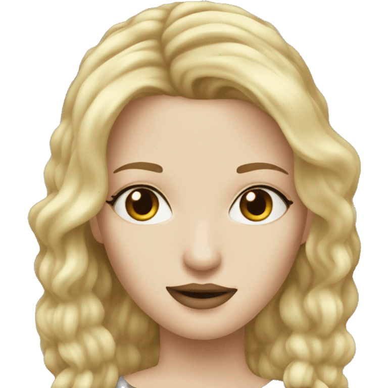 blond white girl with smoke emoji