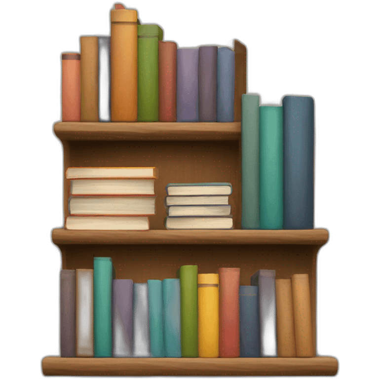 shelf filt with books emoji