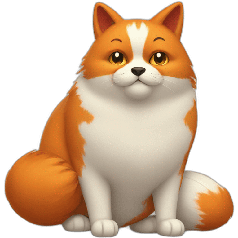 fat cat and little fox emoji