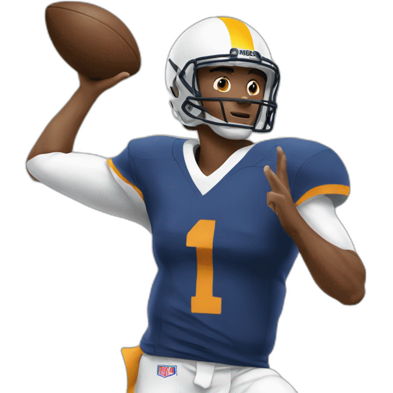 quarterback with  white socks emoji