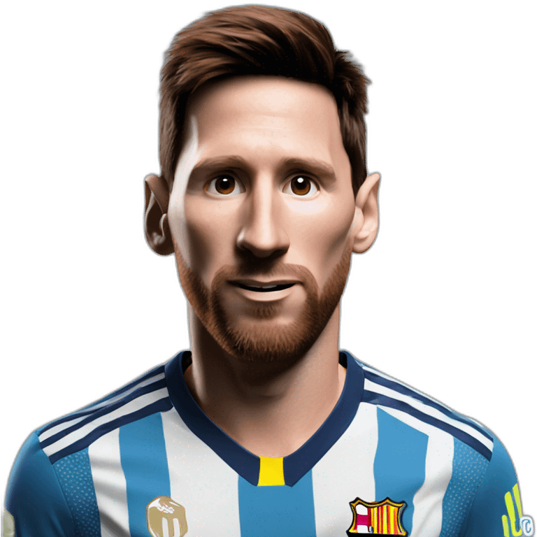 Messi with caca emoji