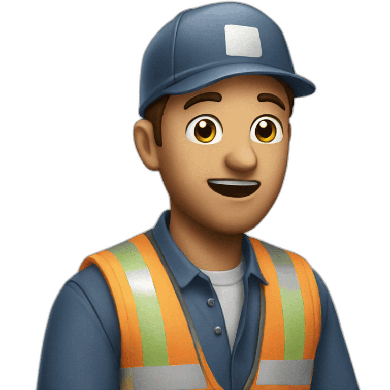 amazed truck driver emoji